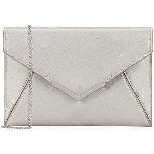 Dexmay Envelope Clutch Handbag Medium Saffiano Leather Foldover Clutch B)